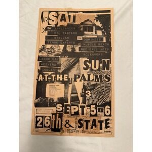 Labor Day Weekend Appliances  rock Vintage Punk Rock Show Poster Milwaukee Palms